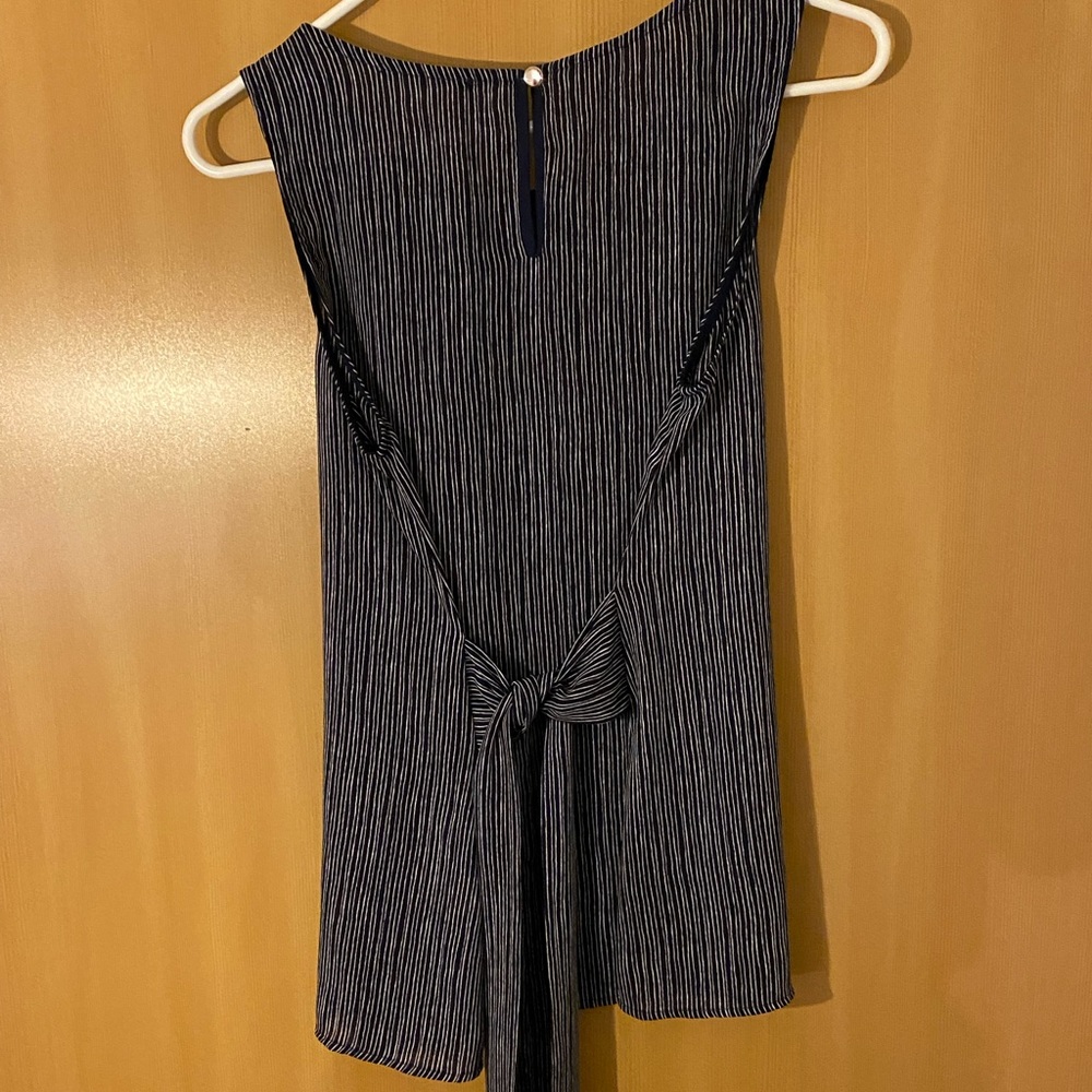 West Kei tie back blouse - blue and white stripe from stitch fix